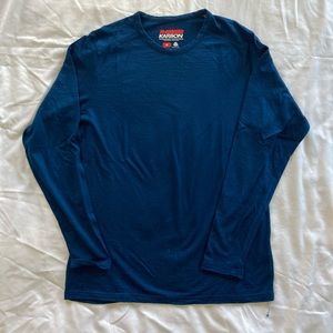 Marino Wool Marine Blue long sleeve shirt - high quality - size M